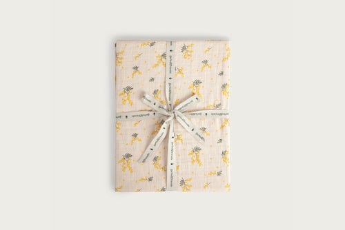 Musselin-Spannbetttuch Mimose für FREDERICK und PAUL