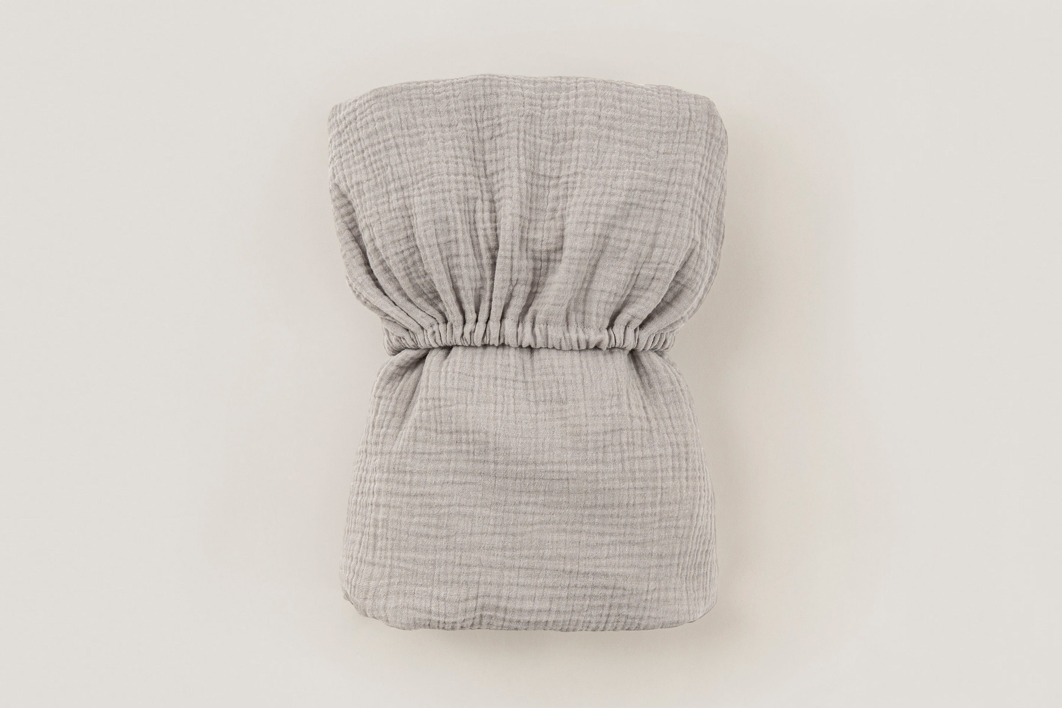 Muslin fitted sheet gray for FRIDA and LUKA