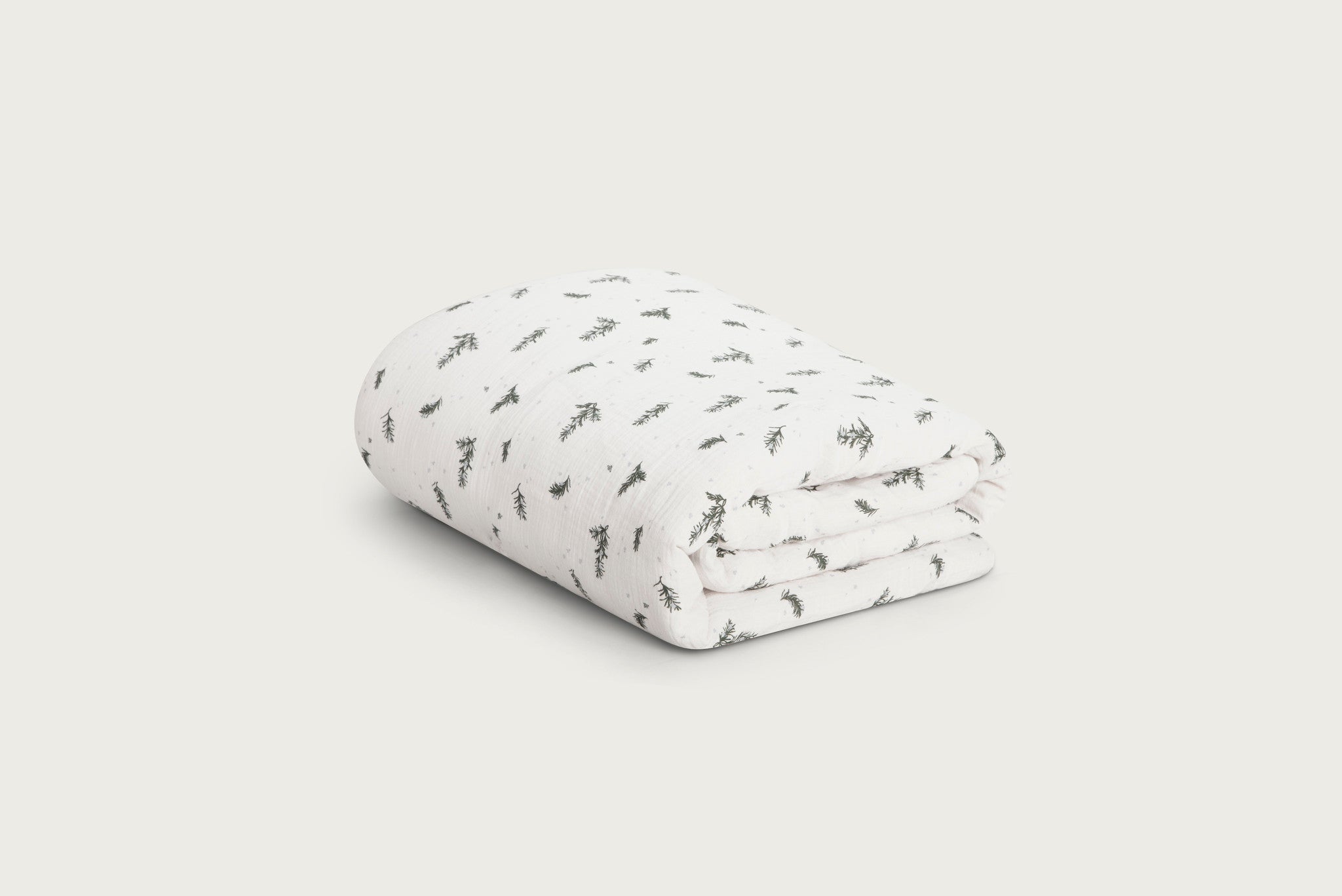 Soft cotton muslin blanket lined, with rosemary print