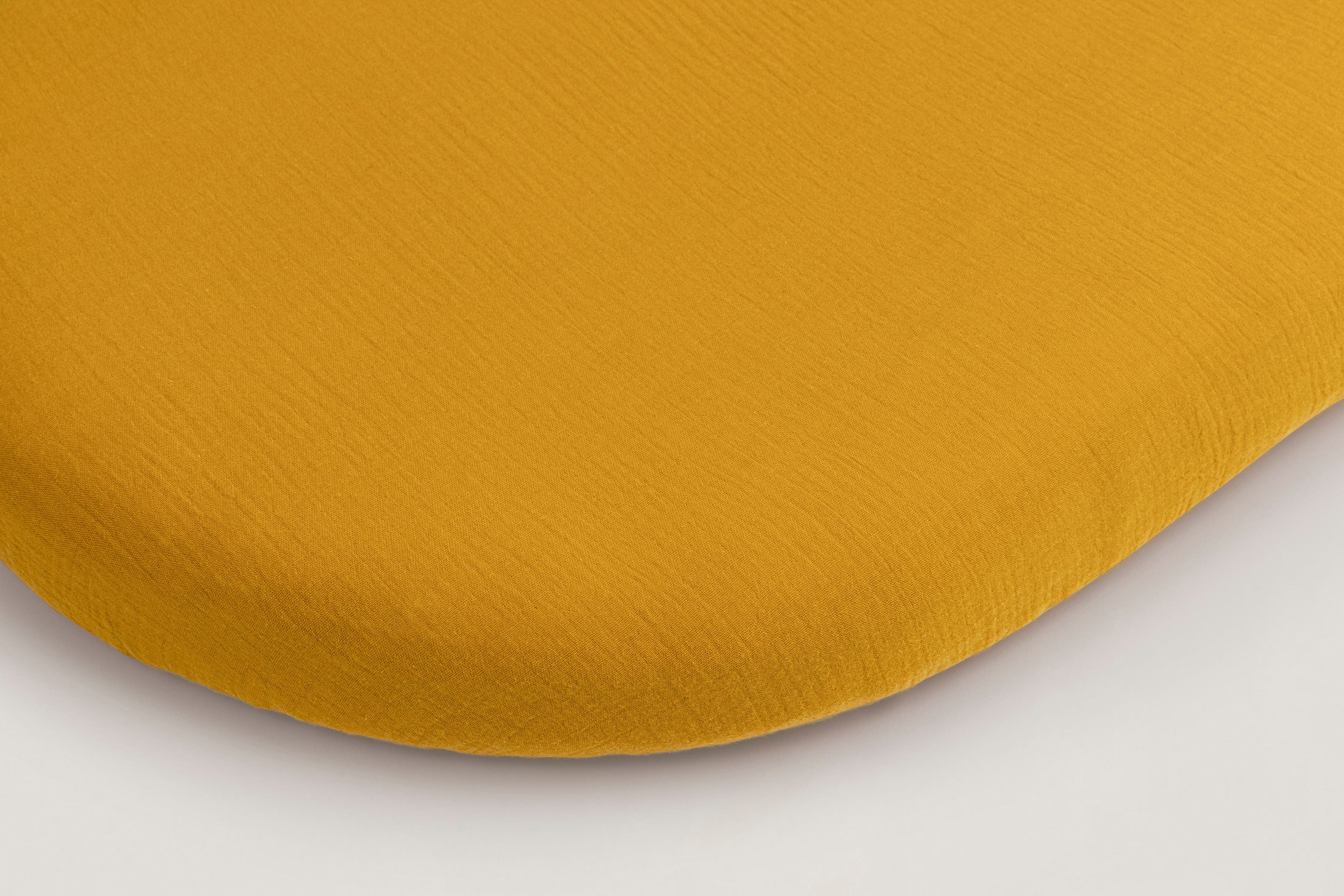 Muslin fitted sheet mustard yellow for LOLA and EMIL