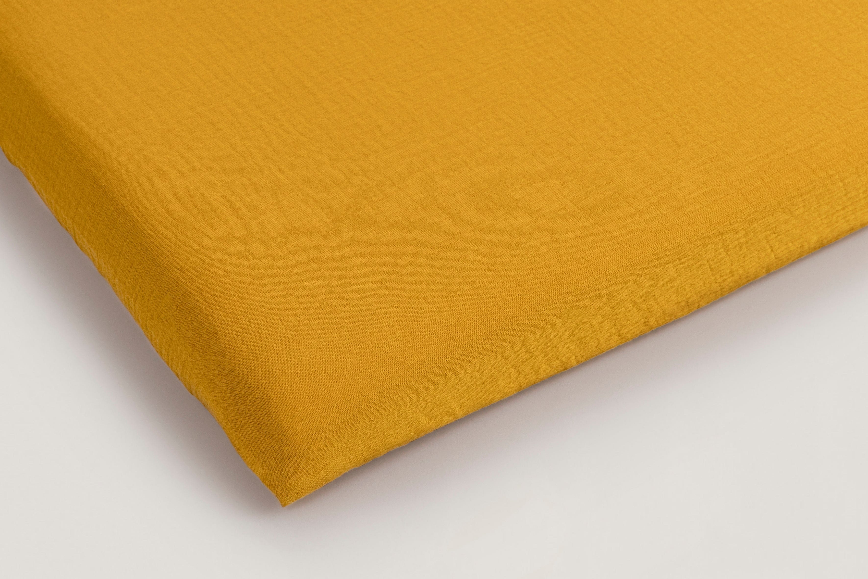 Muslin fitted sheet mustard yellow for MARTHA