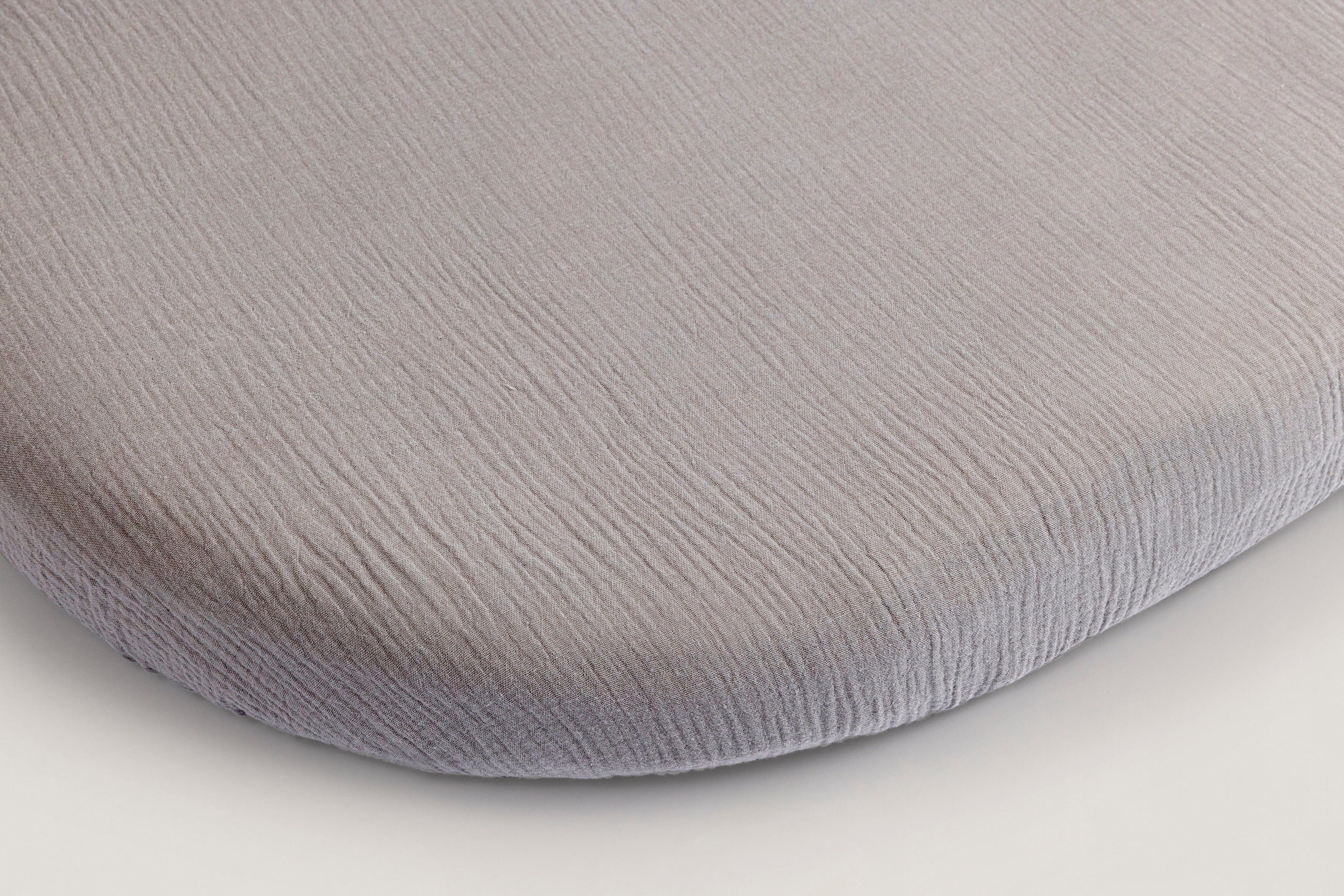 Muslin fitted sheet grey for LOLA and EMIL