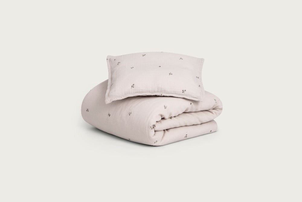 Folia color folded cotton bedding pillow and blanket 