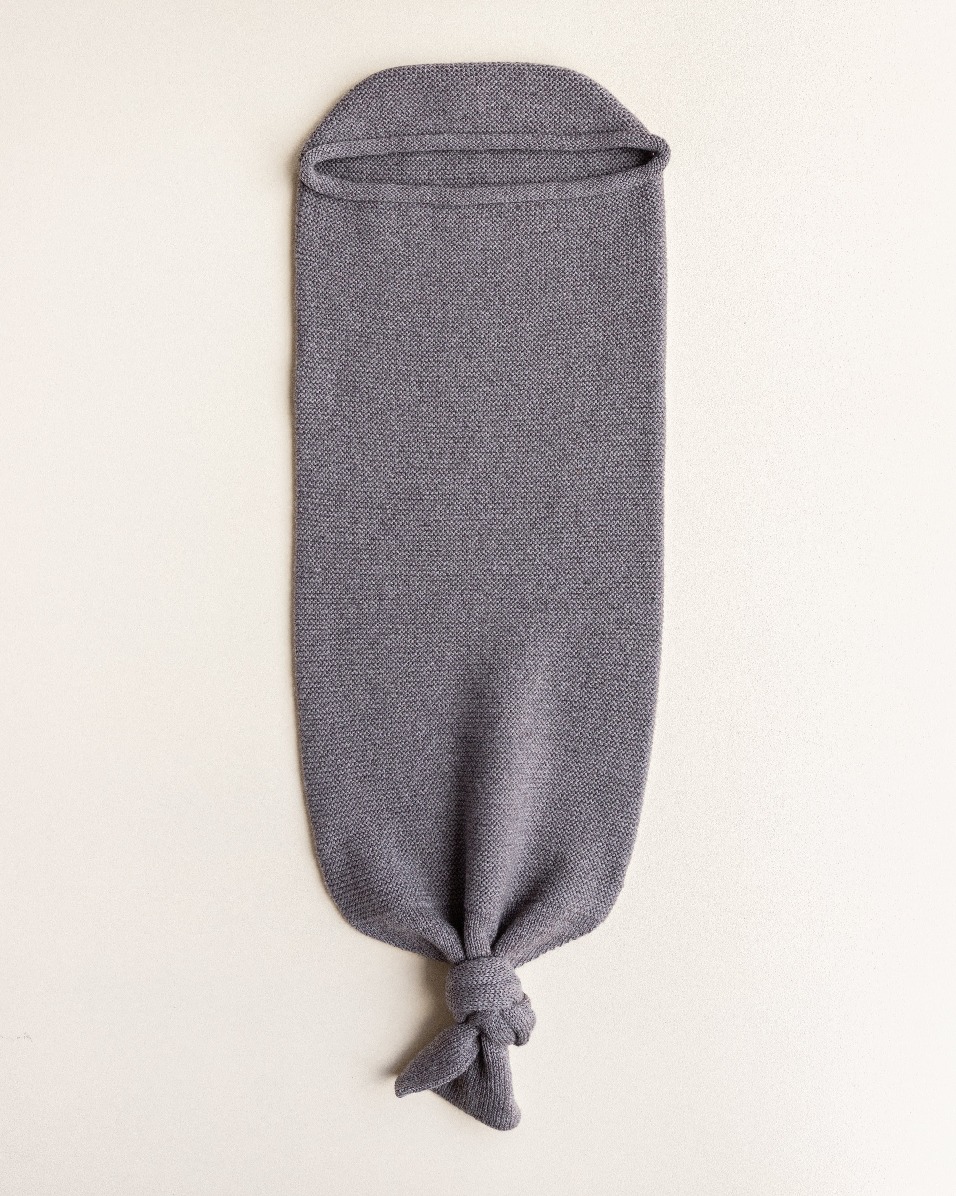 Baby Cocoon Pucksack für Herbst Winter, grau-braun aus baumwolle